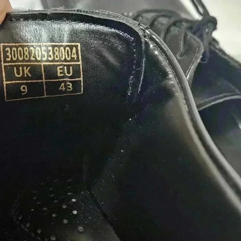 SOLEPLAY by Westside BlackTextured Derby Shoes Men's Size 43 (9) - Picture 4 of 5